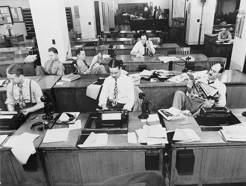The New York Times newsroom 1942